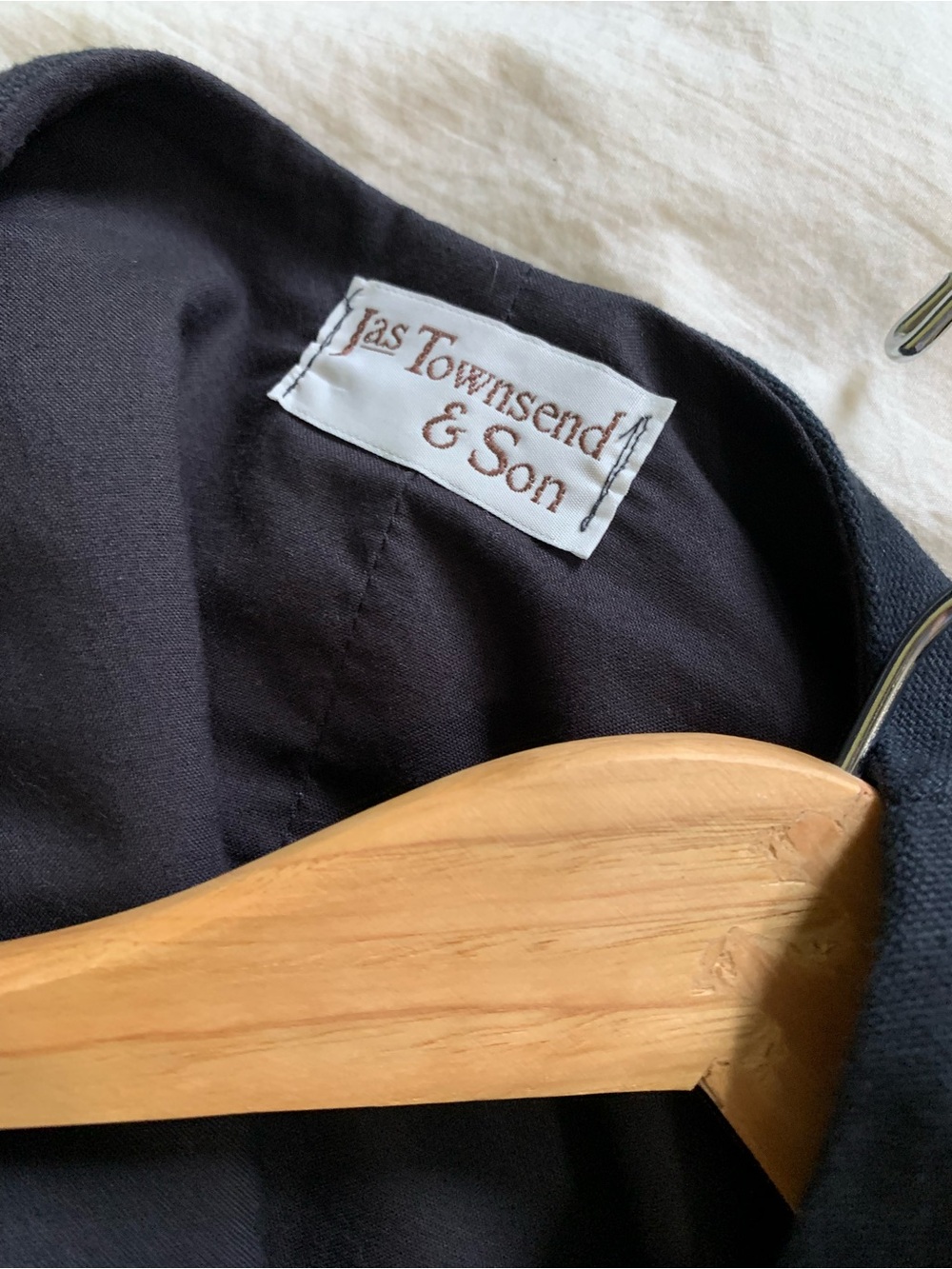 jas.Townsend&Son Cotton Canvas WaistCoat Vest Navy Pewter Buttons HistoricRepro - Picture 2 of 10